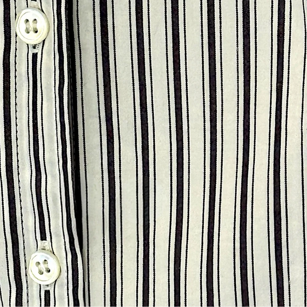Like New 🌸 J Crew Navy and White Striped Button-Down Shirt Slim Fit, Kathryn Cut - Picture 11 of 17